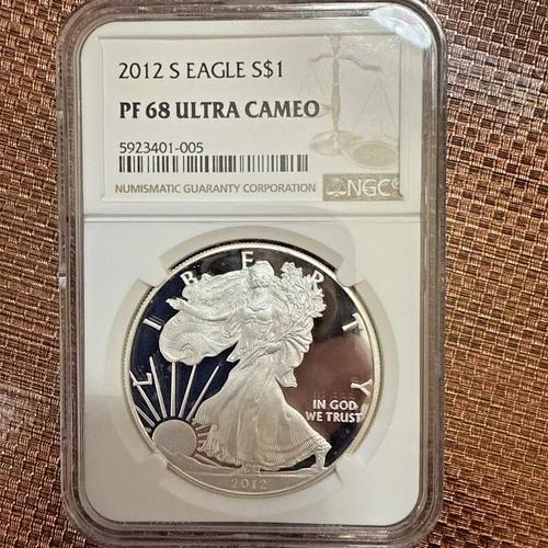 2012 S US American Silver Eagle $1 NGC PF68 Ultra Cameo San Francisco Set Early