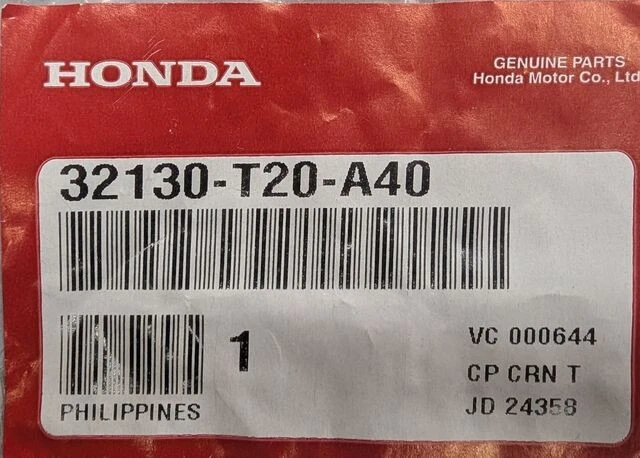 Arnés de cableado sistema de ayuda de estacionamiento genuino Honda Civic 2022-2023 32130-T20-A40 Foto 2 de 2