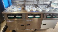 Pitco SSH60W3FD Fryer system--3 bay , natural gas, 9 baskets, filter system