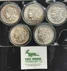 Lot of 5 - Private Mint Morgan Dollar Tribute - 1 oz .999 Fine Silver Round
