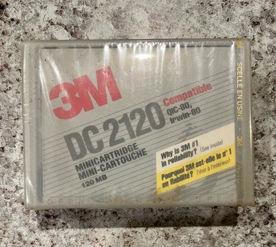 Vintage NEW 3M DC2120 Mini Data Cartridge 120MB   QIC 80 & Irwin 80 Compatible 