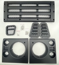LR DEFENDER KBX Face Lift Front STD Grille SET Satin Black JM-90583B / BA9455