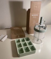 Nespresso Tumbler travel cup- Ice blue and Barista Ice Cube Tray set- Ice blue