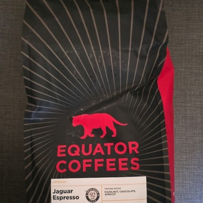 Equator Coffees Jaguar Espresso Coffee Beans Hazelnut Chocolate Apricot Flavor