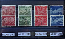 Briefmarken BRD Mi. Nr.  332, 333, 334 und 335 Gestempelt und Postfrisch
