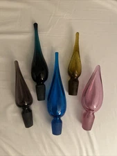 Husted Glass Works Blenko Decanter Reproduction Stopper Glass Teardrop READ