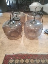 Pendant Lights Kitchen Island Grey Double Glass