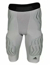 Adidas Techfit Goalie GK Compression Padded Stretch Gear Gray Shorts 2XL Mens