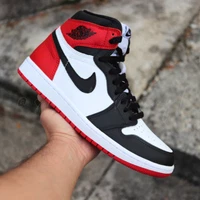 Air Jordan 1 Retro High OG Black Toe Custom NWT