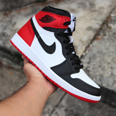 Air Jordan 1 Retro High OG Black Toe Custom NWT