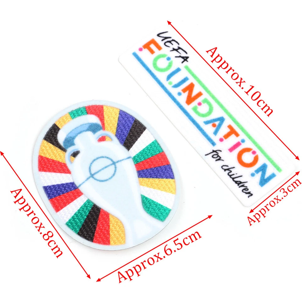 UEFA Euro EM 2024 Patch Set Match Porté Taille DFB Maillot France Belgique - Photo 2/4