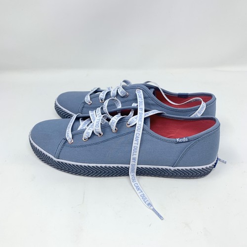 Keds Girls Kickstart Herringbone Messaging Denim Sneakers Size 6 KK161429 New - Picture 3 of 5