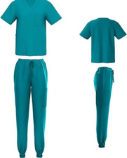 Scrub House - Teal Green Scrubs 2XL Unisex Stretch Scrubs Set Top and Pants