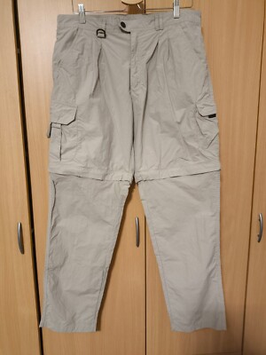 Deproc Active~ Herren Wanderhose 2-in-1-Hose m. Zip-Off-Hosenbeinen Gr- L  Beige