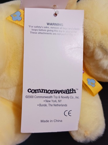 Peluche de conejo de Pascua vintage 9" amarillo Commonwealth Pascua primavera - Imagen 4 de 24