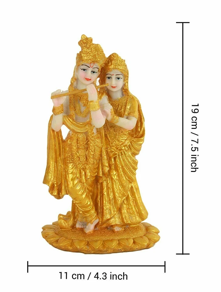 Estatuilla estatua escultura ídolo Krishna Radha dios hindú Foto 4 de 4
