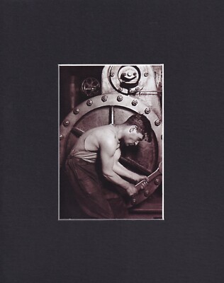 8X10 Matted Print Picture Vintage Male Muscle Shirtless: Lewis Hine Photographer
