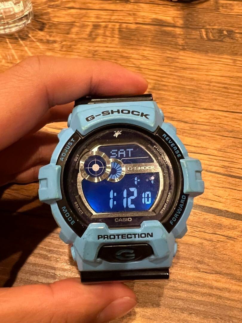 Casio G-Shock GLS-8900LV Digital Blue Watch NEW BATTERY From