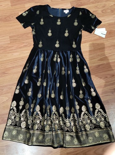 NWT L LARGE LULAROE ELEGANT AMELIA BLUE 