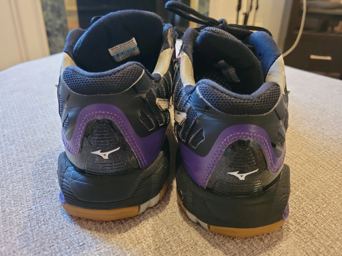 Mizuno Wave Tornado X Running Volleyball Shoes Black Purple US 9.5