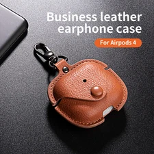 Business Leather Headphone Case Cover For AirPods 4 2024/3/2/1 Wireless Earbuds