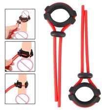 Male Penis Stretcher Enhancer Scrotum Ring Delay Ejaculation for Male Adjustable