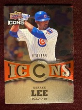 2009 Upper Deck Icons #IC-DL Cubs Derrek Lee Baseball Card #/999