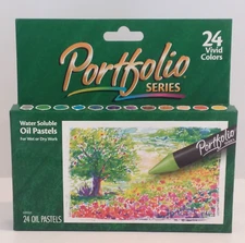 Crayola Portfolio Series Water Soluble Wet or Dry Oil Pastels 24 Color Set