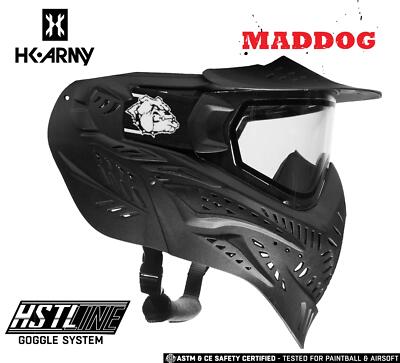 Maddog HK Army HSTL Paintball Mask Airsoft Goggle w/ Thermal Anti-Fog CLEAR Lens