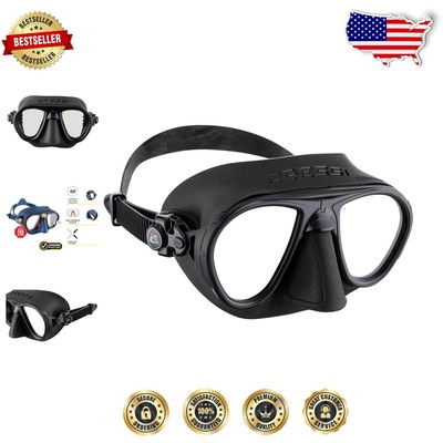 Hydrodynamic Adult Diving Mask - Fog-Stop System, Wide Dual Lens, Silicone Skirt
