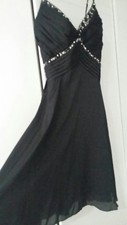 New Semi Formal Elegant Black  evening dress/gown pet n smoke free