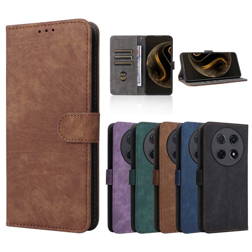 For Huawei nova 12i, Luxury Retro Flip Leather Wallet Matte Soft Card Case Cover - Picture 3 of 19