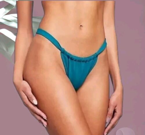 Shade & Shore Damen L 12/14 freche ultrahohes Bein Bikinihose türkis Schwimmen T53 - Bild 3 von 4