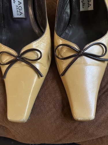 Women's beige Balenciaga. Paris slingback high heel leather shoes size 39 - Picture 3 of 12