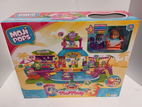 NEW Moji Pop Pool Party 2 Exclusive Faces Figurines Accessories Playset Mini Toy