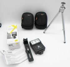 Lot Digital camera stuff - LowePro Belt cases - Xit Photo Slave Flash - Tripod