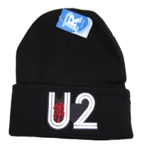 U2 Music Rock Band Logo Patch Fold Up Beanie Winter Stocking Cap Hat