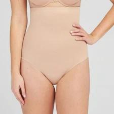 Assets by Spanx L38351 Womens Nude Sara Blakely High-Waisted Thong Size L