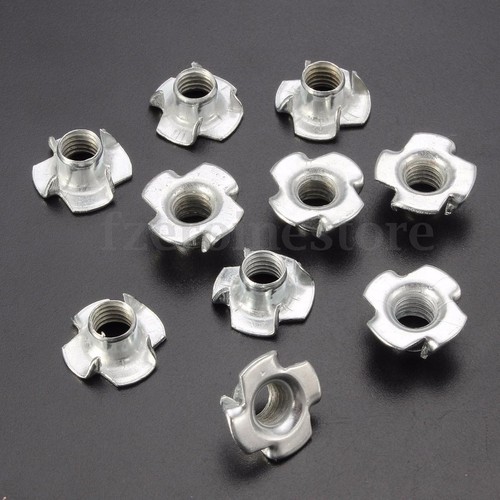 10Pcs M3/M4/M5/M6/M8/M10/M12 Four Prong Tee T Nut Furniture Inserts