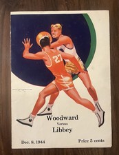 Toledo Ohio Libbey Vs Woodward Basketball Booklet Program December 8, 1944