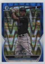 2023 Bowman Chrome Prospects Blue RayWave Refractor 113/150 Yoffry Solano y6z