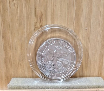 $2 Polar Bear Coin in Capsule.  Canada .5oz Fine Silver.