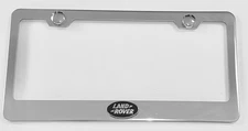 3D Land Rover Emblem Stainless Steel License Plate Frame Rust Free W/ Caps
