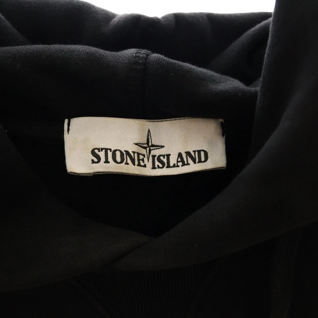 Felpa con cappuccio STONE ISLAND logo patch pullover 701562851 nero usata c0615d8a207aa9018db