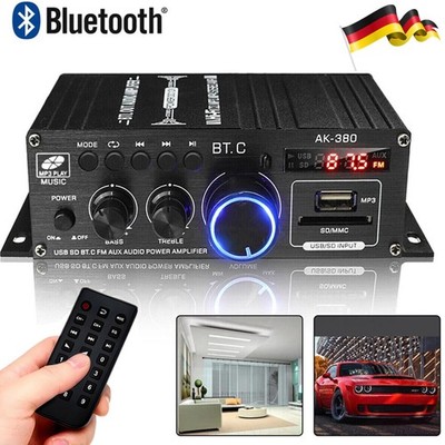 12V Bluetooth Mini Verstärker HiFi Power Audio Stereo Bass AMP USB MP3 / FM Auto