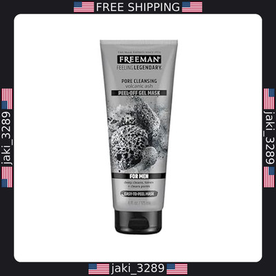 FREEMAN Volcanic Ash Peel-Off Facial Mask for Deep Pore Cleansing, 6 fl oz