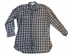 Vintage Designer Valentino Garavani Italy 100 Cotton Plaid Shirt 14 1/2 -37 S