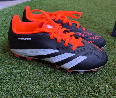 adidas Predator FG Stollen Rasen Schnürung EUR 35 Schwarz/Orange/Weiß