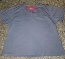 Carhartt Multi Pocket Womens Scrub Top Gray 3xlarge C17008