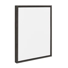 Sylvie Blank Framed Canvas Wall Art, 18x24 Dark Gray, Modern Empty Canvas for...